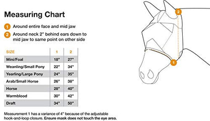 Cashel Crusader Fly Mask, Standard (Blue, Arabian) - color: Blue, size: Medium
