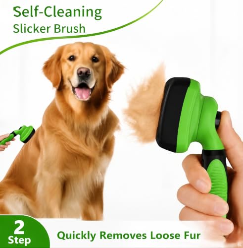 Dog Brush for Shedding,Deshedding Slicker Undercoat Rake Brush for Dog,6PCS - color: Green-6S