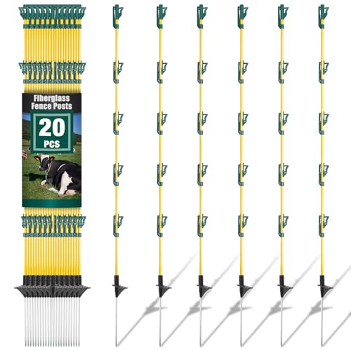 48In/4FT Fiberglass Step-in Electric Fence Posts