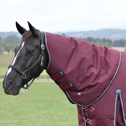 WeatherBeeta ComFiTec Essential Turnout Neck Cover 0g, Burgundy/Navy, Large - color: Burgundy/Navy, size: L