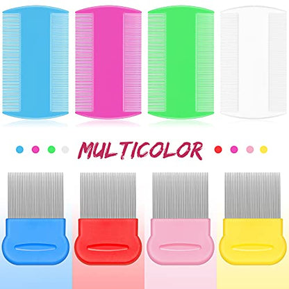 Maitys 8 Pcs Lice Combs Kids Pet,4 X 2 Inch, 2.24 X 2.24 Inch,Novel - color: Novel, size: 4 x 2 Inch, 2.24 x 2.24 Inch