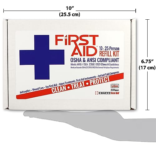 OSHA & ANSI 2021 Class A Refill Kit, 25 Person, 78 Pieces, First Aid Refill