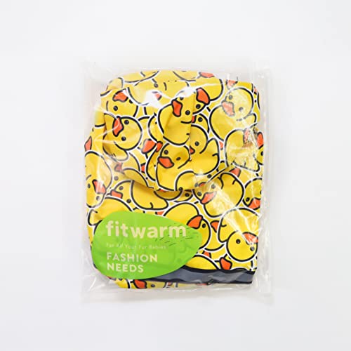 Fitwarm Funny Duck Dog Raincoat with Hood, Waterproof Rain Jacket for Small Dogs Boy Girl, Reflective Pet Poncho, Packable, Adjustable, Yellow, Small - color: Yellow, size: Small