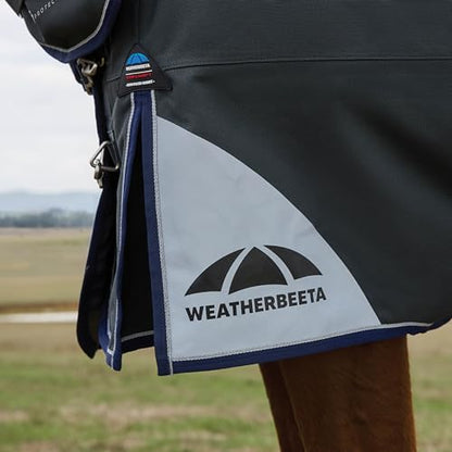 WeatherBeeta ComFiTec Ultra Turnout Detach-A-Neck 360g, Charcoal, 75" - color: Charcoal, size: 75"