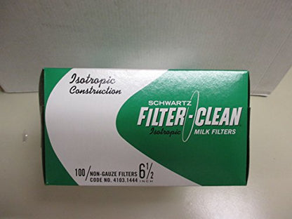 Schwartz Filter Disks 6.5" 100 Count Box Non-Gauze Milk Filters