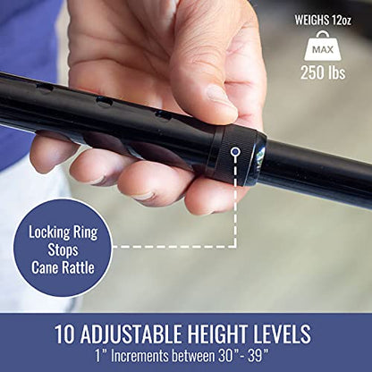 DMI Adjustable Designer Cane with Offset Handle - color: Tiny Flowers, size: 1 Count (Pack of 1)