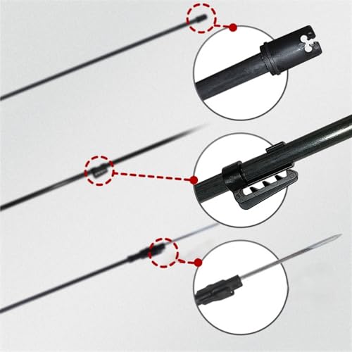 66 Inches High Fiberglass Electric Fence Portable Posts with Single Spikes - 55 Posts Come with 275 Clips - size: 66 in x 55 x 1 stake