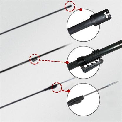 66 Inches High Fiberglass Electric Fence Portable Posts with Single Spikes - 55 Posts Come with 275 Clips - size: 66 in x 55 x 1 stake
