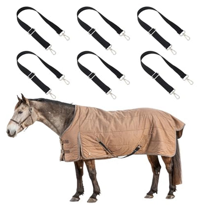 Shinylin Horse Blanket Leg Straps Adjustable, Adjustable Double Snap