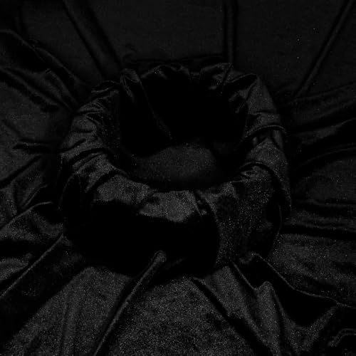 KKJIAF 10 Yard Black Stretch Velvet Fabric 60" Wide for DIY Crafts - color: Black, size: 10 Yard