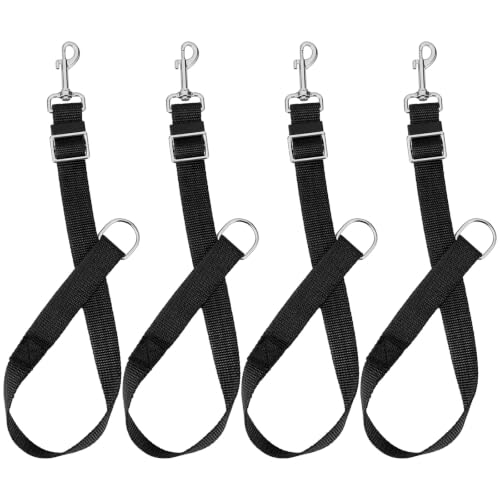 4PC Black Nylon Horse Bucket Straps Hangers Adjustable 20 to 30 in