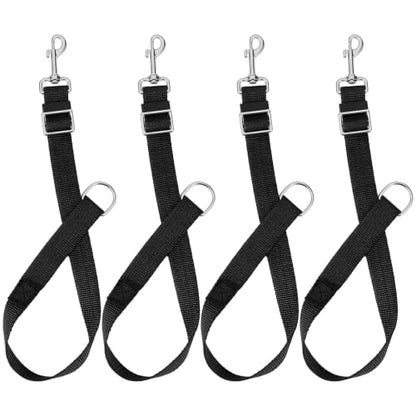 4PC Black Nylon Horse Bucket Straps Hangers Adjustable 20 to 30 in