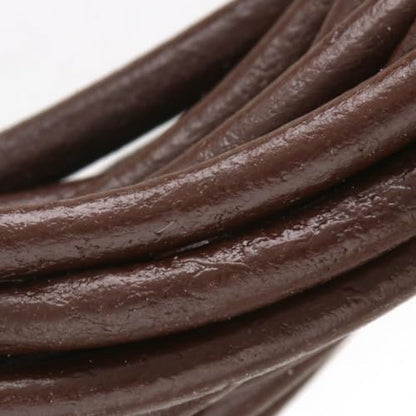 The Beadsmith Leather Cord – Brown – 3mm Spool – 5 Yards/4.5 Meters – Indian Leather Thong Ideal for Braiding, Beading, Necklaces, Fine Lacing, Hair Accessories & DIY Jewelry Making - size: 3mm, style: Brown – 5 Yards
