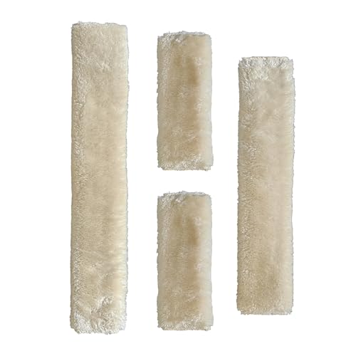 Soft Fleece Halter Covers for Horses BNC Series (4-Piece, Cream) - color: Cream
