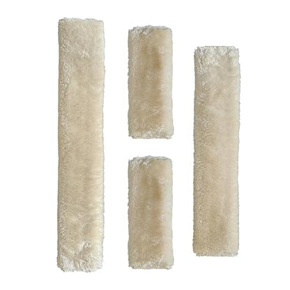 Soft Fleece Halter Covers for Horses BNC Series (4-Piece, Cream) - color: Cream