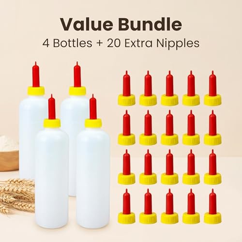 4 Pack 500ml Livestock Feeding Bottles