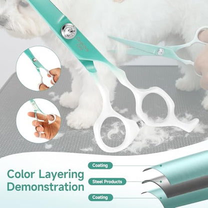 Curved Dog Grooming Scissors -7" Professional Grooming Shears