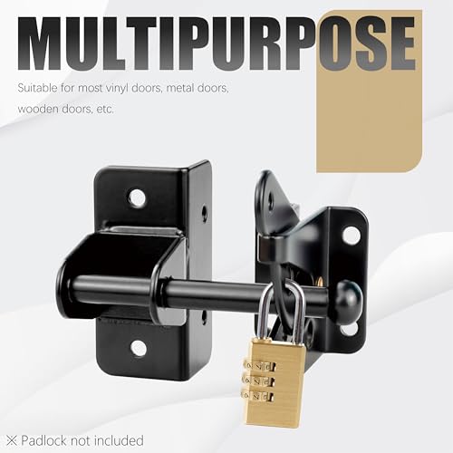 Heavy Duty Automatic Gate Latch for Wooden Fences,Self Locking Metal Gates,Outswinging Pool,Garden,Black (Small)