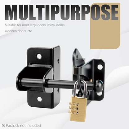 Heavy Duty Automatic Gate Latch for Wooden Fences,Self Locking Metal Gates,Outswinging Pool,Garden,Black (Small)