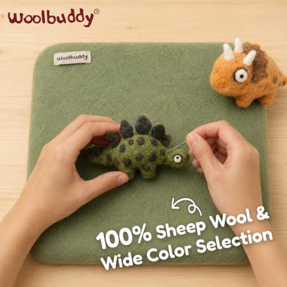 Woolbuddy Needle Felting Mat 10 x 10 x 1.5 Inch (Beige), Pure Wool Felt Pad - color: Beige