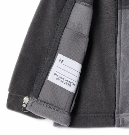 Columbia Youth Steens Mountain II Fleece Jacket - color: City Grey/Shark, size: 3-6 Months