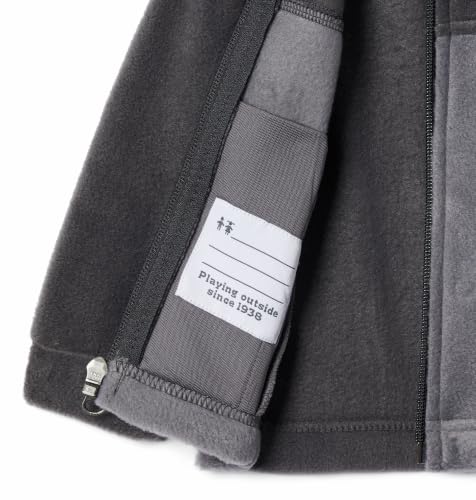 Columbia Youth Steens Mountain II Fleece Jacket - color: City Grey/Shark, size: 6-12 Months