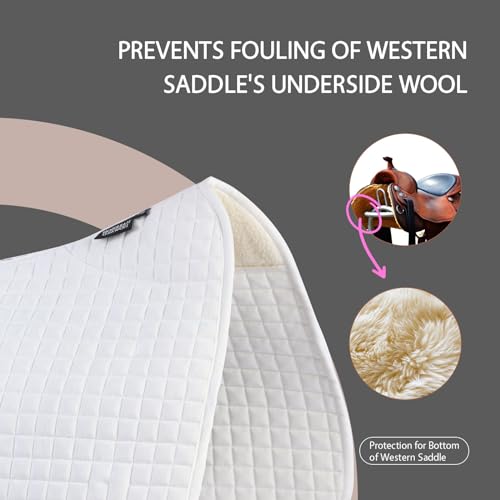 Harrison Howard All-Purpose Square Quilted Western Saddle Pad Breathable, Shock-Absorbing Saddle Pad Comfortable Fit for Horses