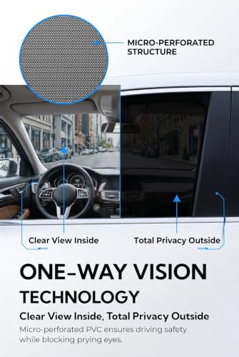 Windshield Tint Strip, Waterproof Ceramic Window Tint Film, Removable Car Window Sun Visor Decal, Universal Exterior Windscreen Decorative Sticker for Cars, SUVs, Trucks (Black)