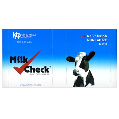 Milk Check - Premium Milk Filter Disks 6 ½" [Carton - 300 Filters]