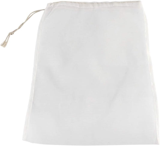 Fine Mesh Strainer Bag Reusable - Multi-Use Nylon Food Liquid Filter Bags - Food Grade Filtration Bag for Brewing Hops Grains Drawstring Straining Nuts Milk Cider Brewing,100mesh,17.7" x11"