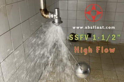 304 Stainless Steel Balanced Float Ball Valve, Tank Mount, 100 Psi (1-1/2") - size: 1.5 Inch