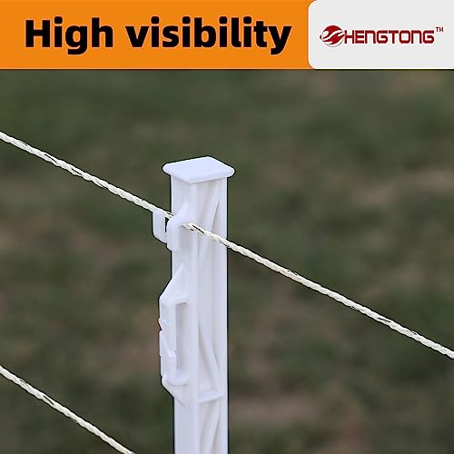 White Electric Fence Poly Rope 1/4 Inch 656ft for Horses