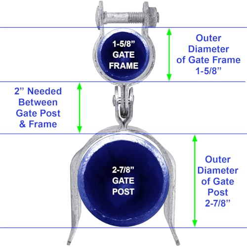 Heavy Duty Fork Latch (Bolt in) 1-5/8" x 2-7/8" Galvanized Pressed Steel - color: GALVANIZED, size: 1-5/8" x 2-7/8"