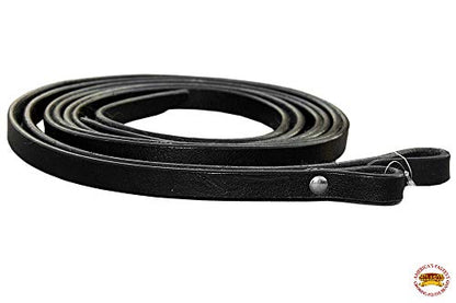 HILASON Western Horse Tack Leather Split Rein 3/4 in x 8 ft