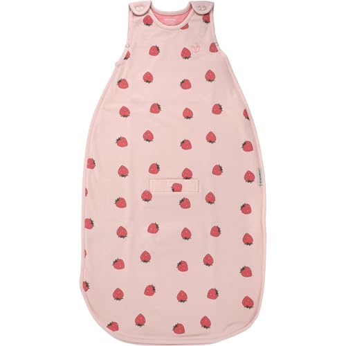 Woolino Toddler Sleeping Sack, 4 Season, Merino Wool and Organic Cotton, Baby Sleep Bag, 2-4 Years, Strawberry - color: Strawberry