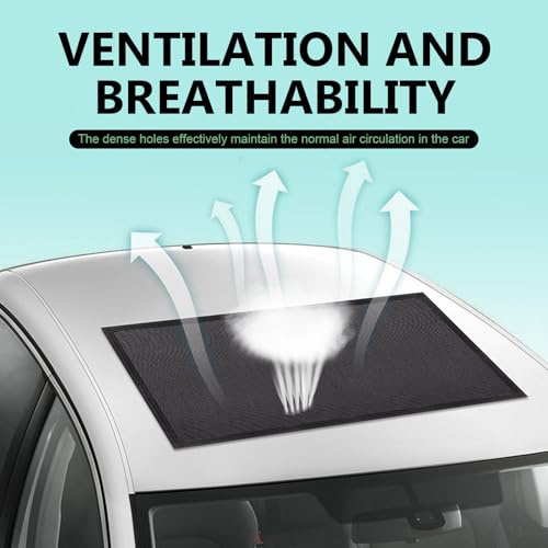 Magnetic Car Sunroof Sun Shade, Auto Sunroof Cover, Breathable Mesh Window Screen Covers for Camping, UV Protection Screen for Moonroof and Side Window, Car Camping Accessories