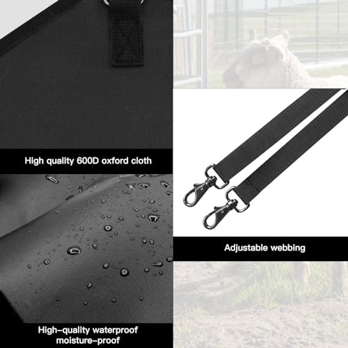 3 Packs Black Goat Hay Feeder, Hay Bags for Goats, Horses, Sheep - color: 3Black