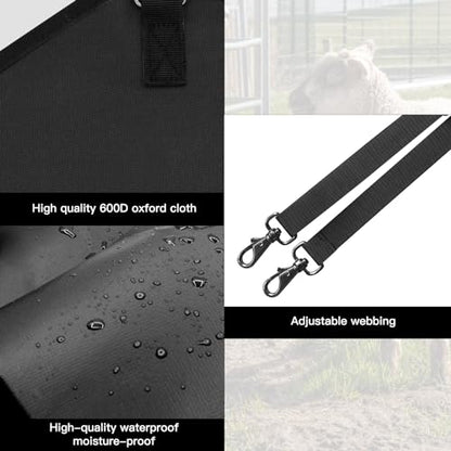 3 Packs Black Goat Hay Feeder, Hay Bags for Goats, Horses, Sheep - color: 3Black