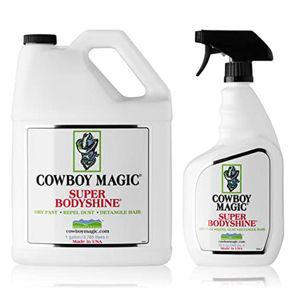 Cowboy Magic Super BodyShine Value Pack Detangler for Coat, Mane & Tail for Horses & Dogs, Mane and Tail Detangler Spray, Instant Detangling, Reduce Hair Breakage, Nourish Hair & Radiant Shine