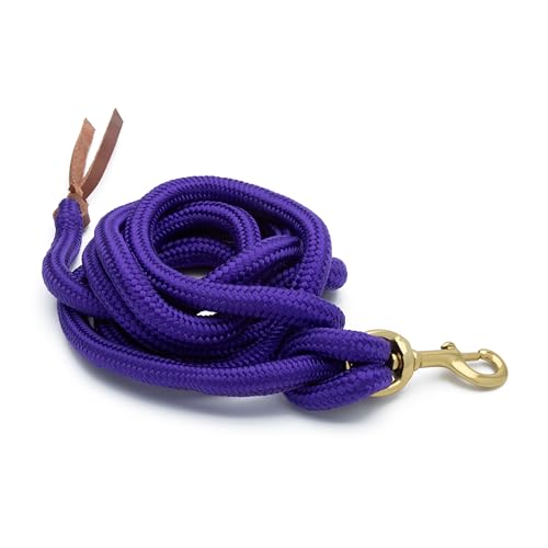 Weaver Equine 10' Horse Cowboy Lead Rope with Brass Snap - color: Purple