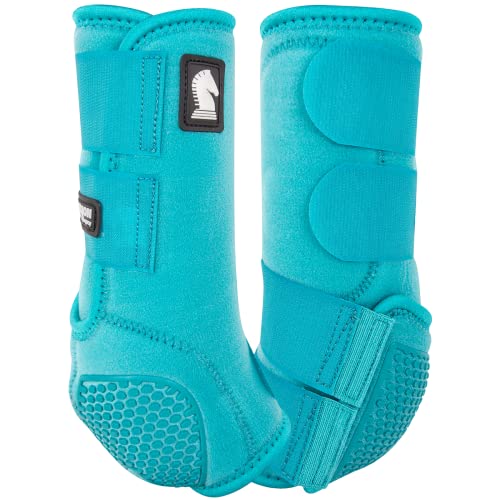 Classic Equine Legacy2 Support Boots, Front and Hind - color: Aqua, size: Large