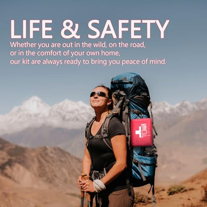 First Aid Kit, Professional Trauma First Aid Kit with Labelled Compartments Molle System for Car, Hiking, Backpacking, Camping, Traveling, and Cycling - size: Medium