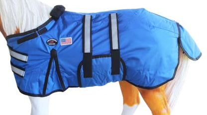 48-54(XLarge) 1680D Miniature Weanling Donkey Pony Horse Foal Winter Blanket 519TS01RB - color: Royal Blue, size: 48-54 Inches (Xlarge)