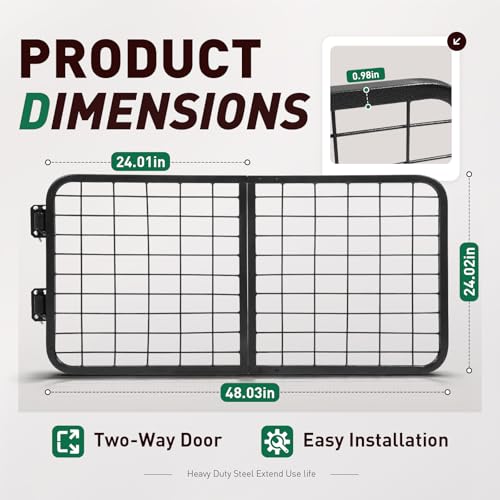 Horse Stall Gate 48" W x 24" H Compatible with Livestock Enclosures