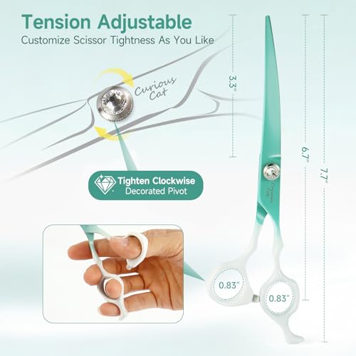 Curved Dog Grooming Scissors -7" Professional Grooming Shears