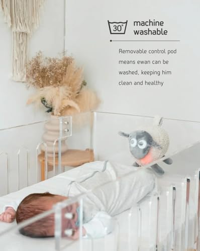 Sweet Dreamers, Rechargeable Ewan Deluxe, Gray | Baby & Toddler White Noise Sound Machine | Cry Sensor & Nightlight | 10 Soothing Sounds | Continuous or Timer Playback | Machine Washable - color: Gray