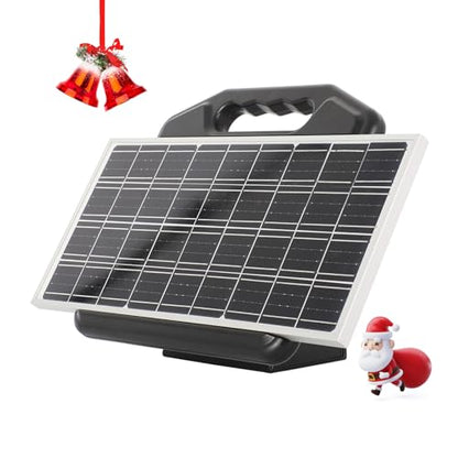 S2500 2.2 Joule Solar Fence Charger, 60 Miles Solar Electric Fence Charger for Livestock, Horses, Cattle Sheep, Portable and Super Tough - size: S2500