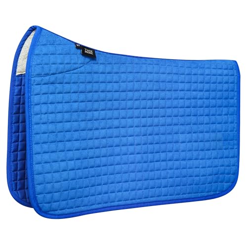 Tackmore All-Purpose Square Quilted Western Saddle Pad, Horse Saddle Pad - color: Cobalt Blue