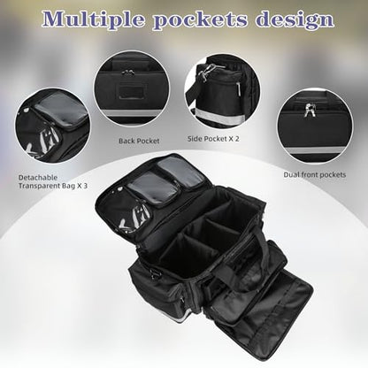 First Aid Bag Medical Empty Bag Emergency Responder Trauma Bag Empty, Professional First Aid Kits Storage Medical Bag with Inner Dividers and No-Scratch Bottom Home Health - color: Black, size: 21.65" x 17.72"x 11.81"