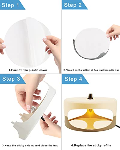 Flea Trap Refill Discs Sticky Pads 30 Pcs, 7.1 Inch Round Replacement Glue Boards for Victor The Ultimate and Other Flea Traps for Inside Your Home - style: 30 Pack